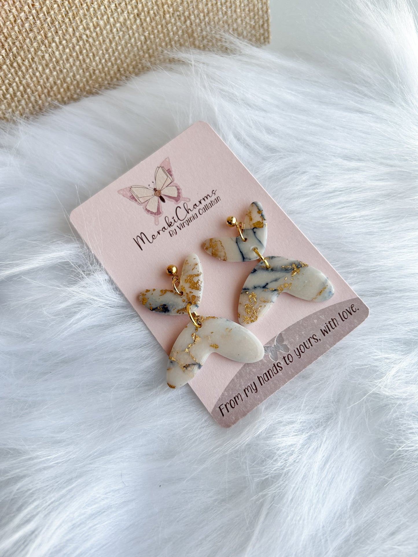 Marble Opal Dangle Earrings