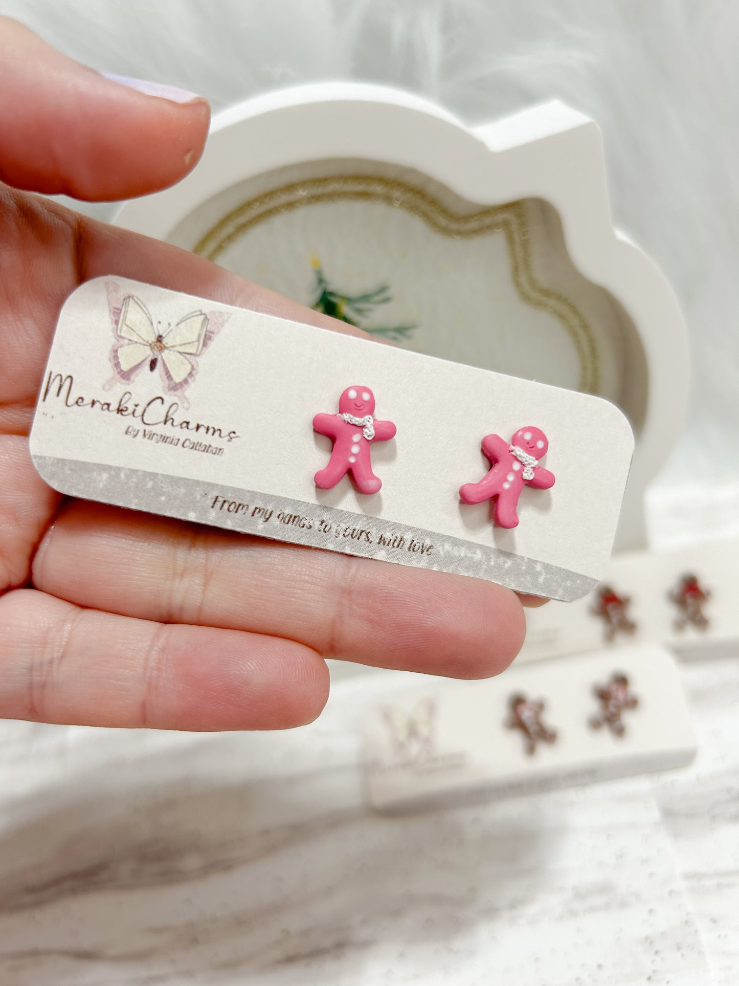Gingerbread man stud
