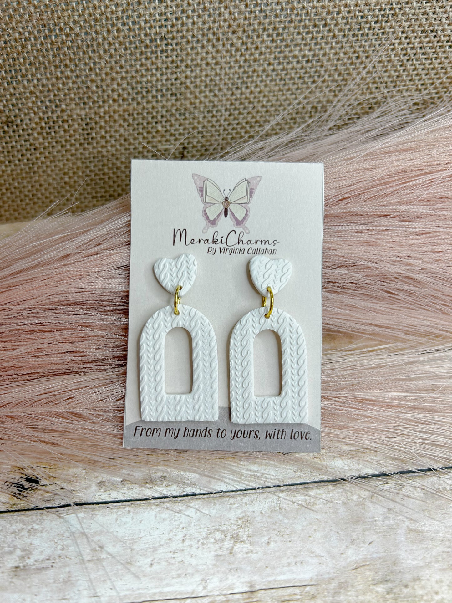 White Romantic Dangle Earrings