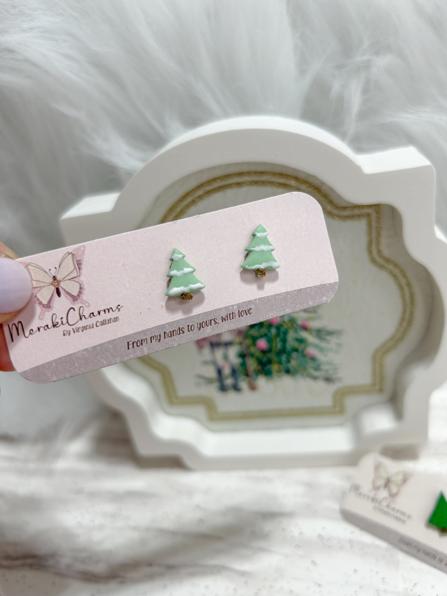 Christmas trees stud earrings