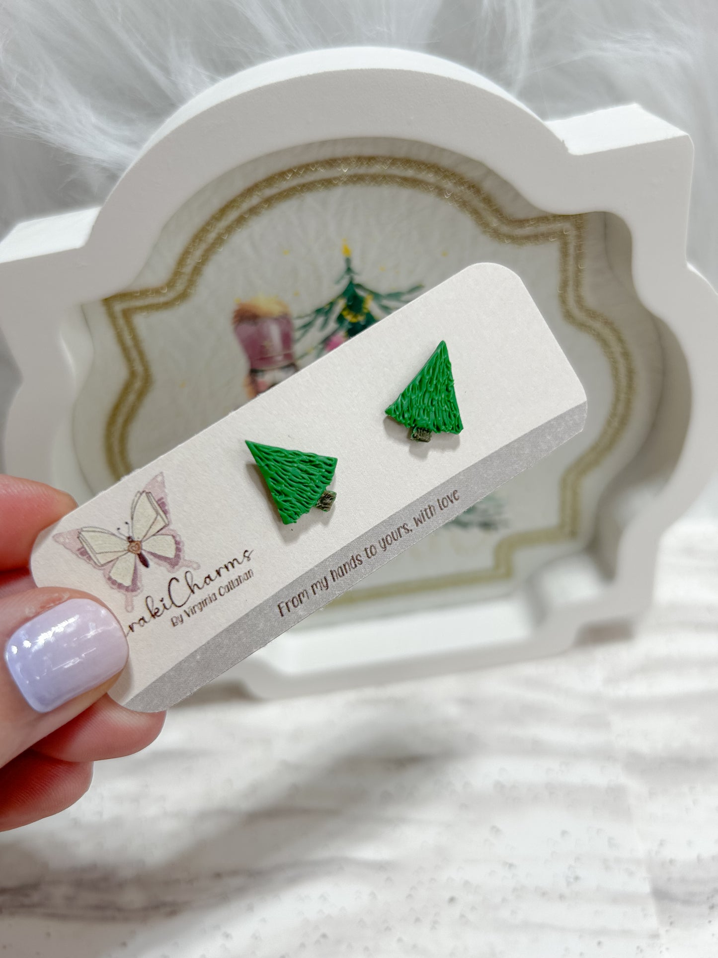 Christmas trees stud earrings