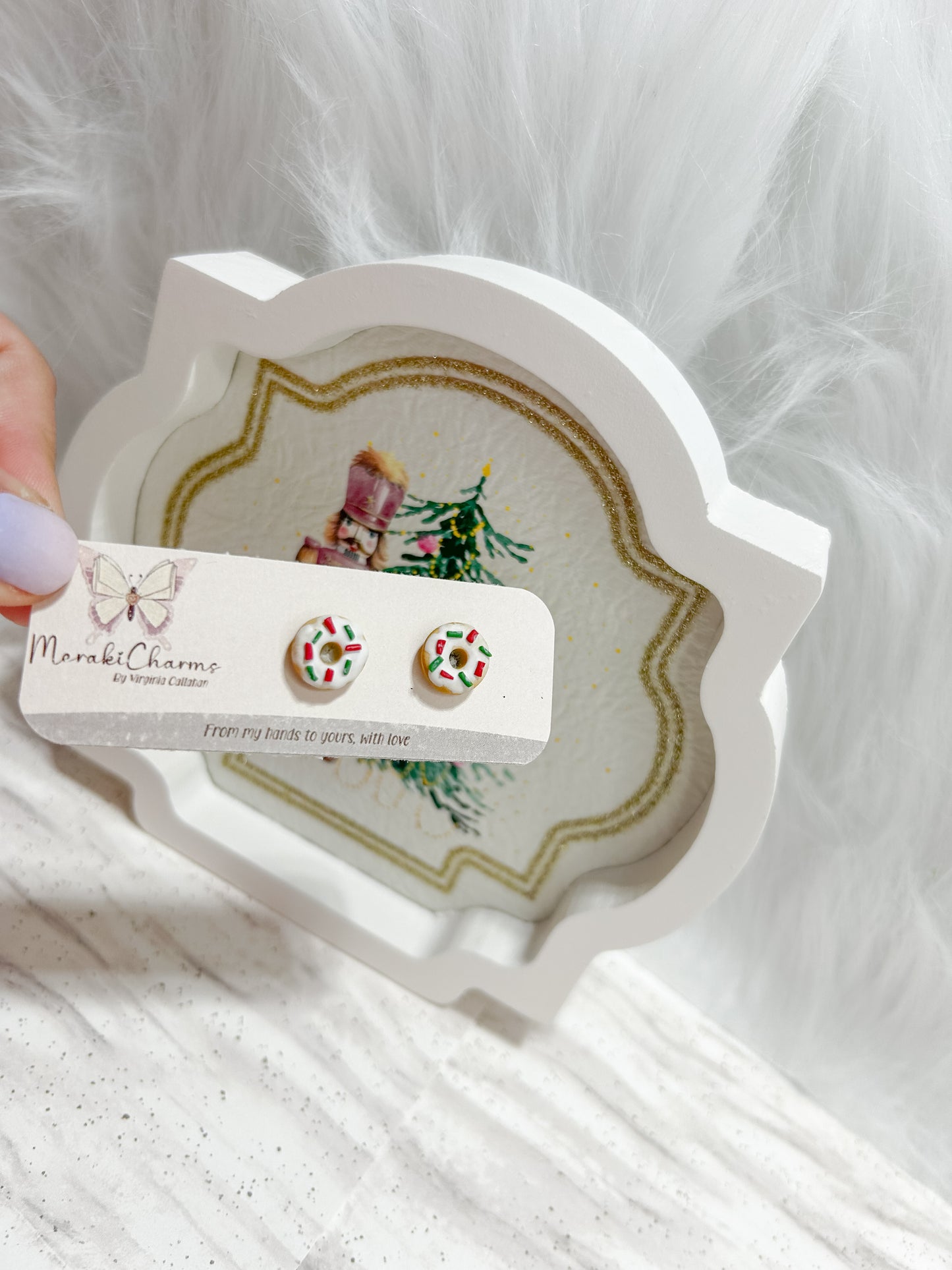 Christmas Donuts stud earrings