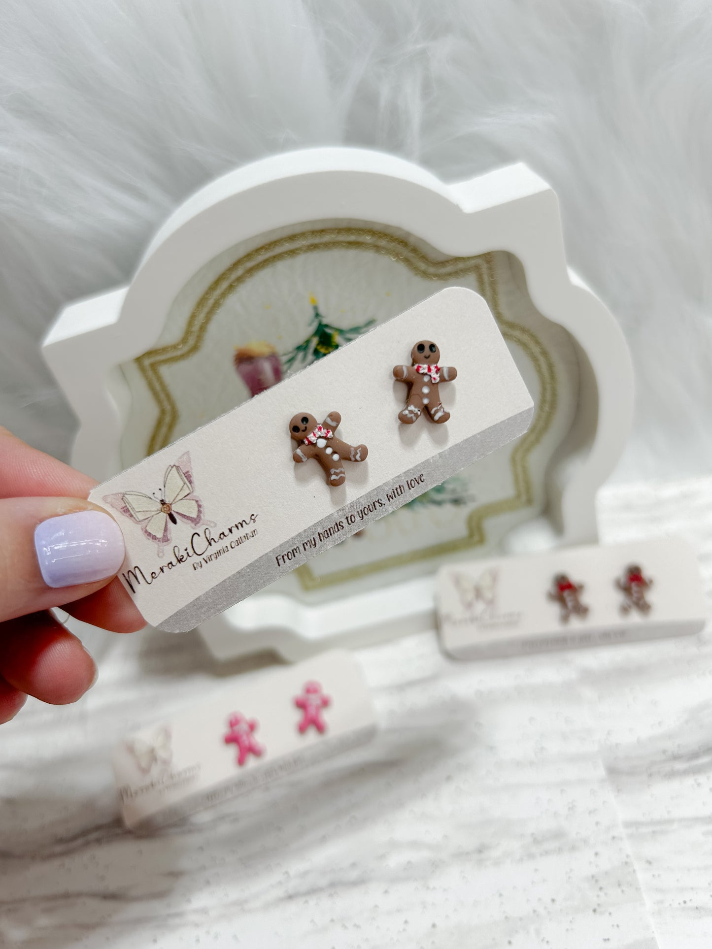 Gingerbread man stud