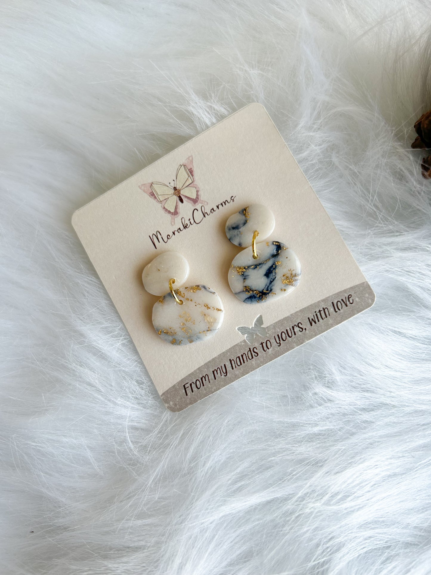 Marble organic sc Dangle Earrings
