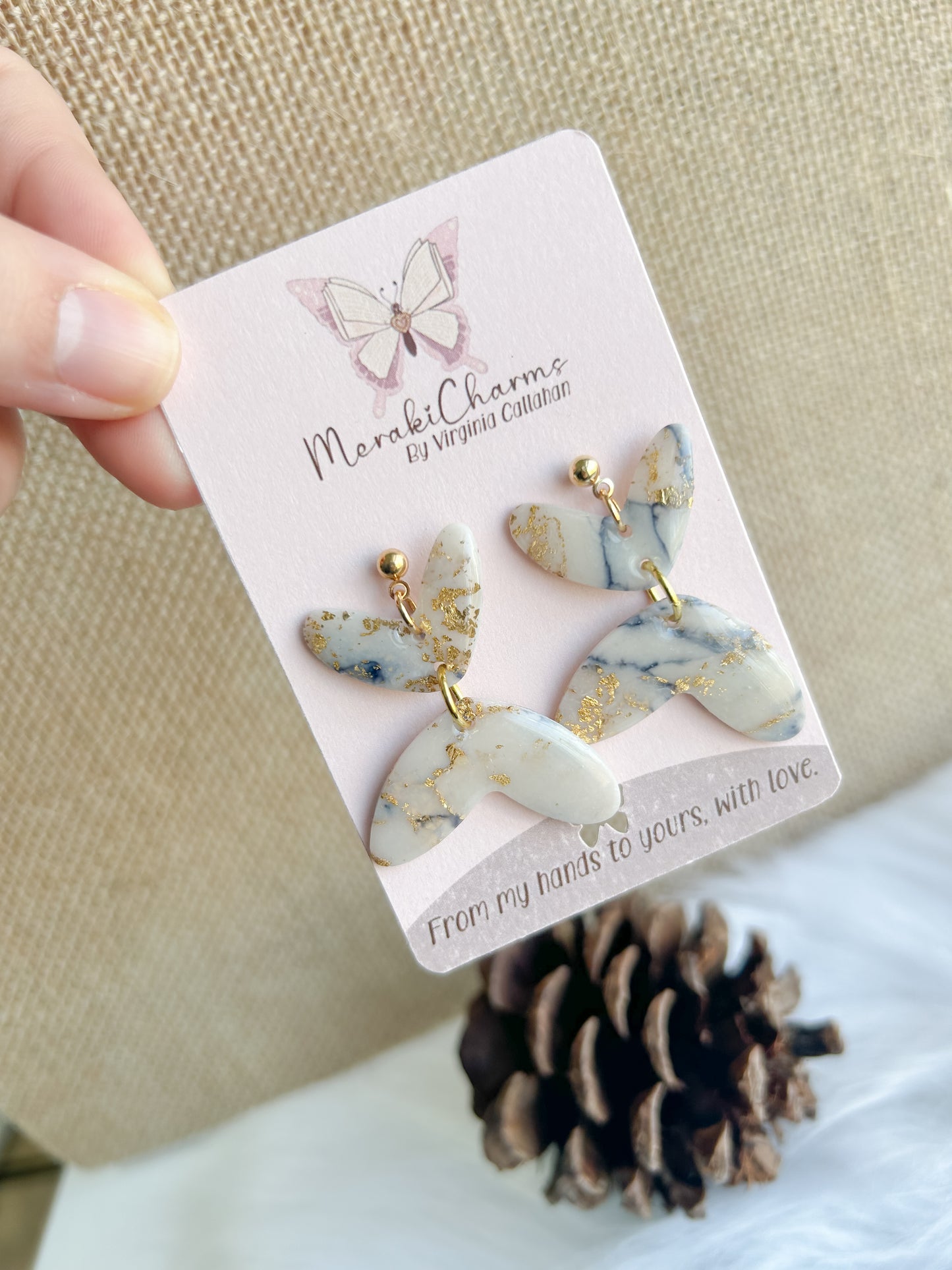 Marble Opal Dangle Earrings