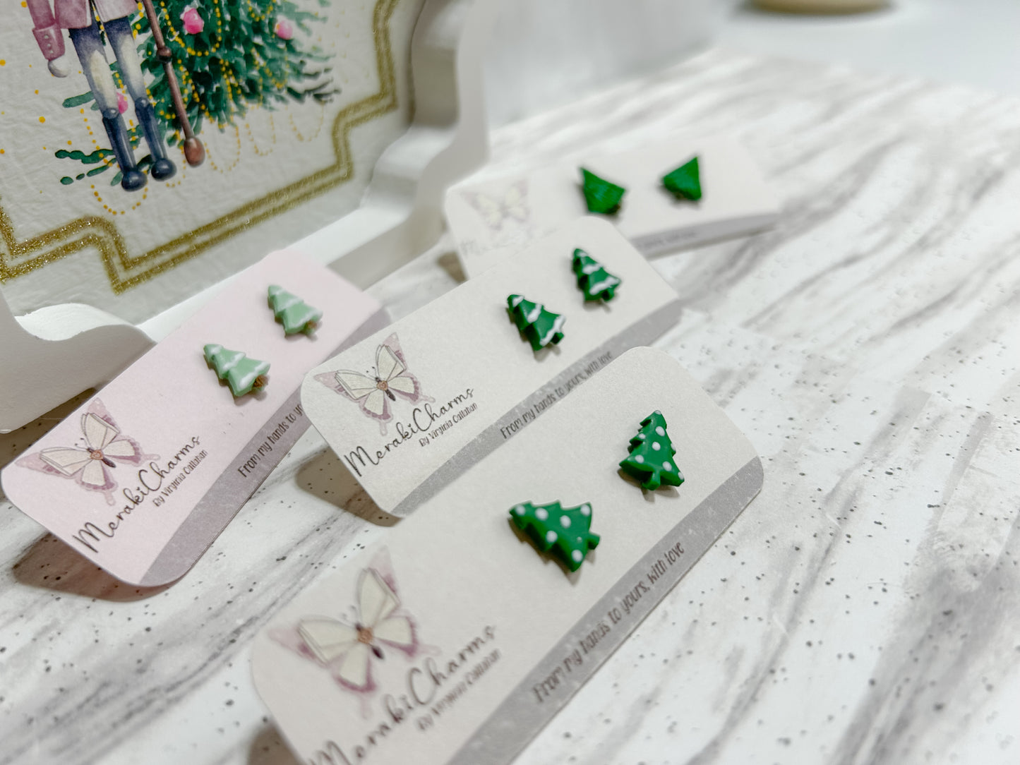 Christmas trees stud earrings