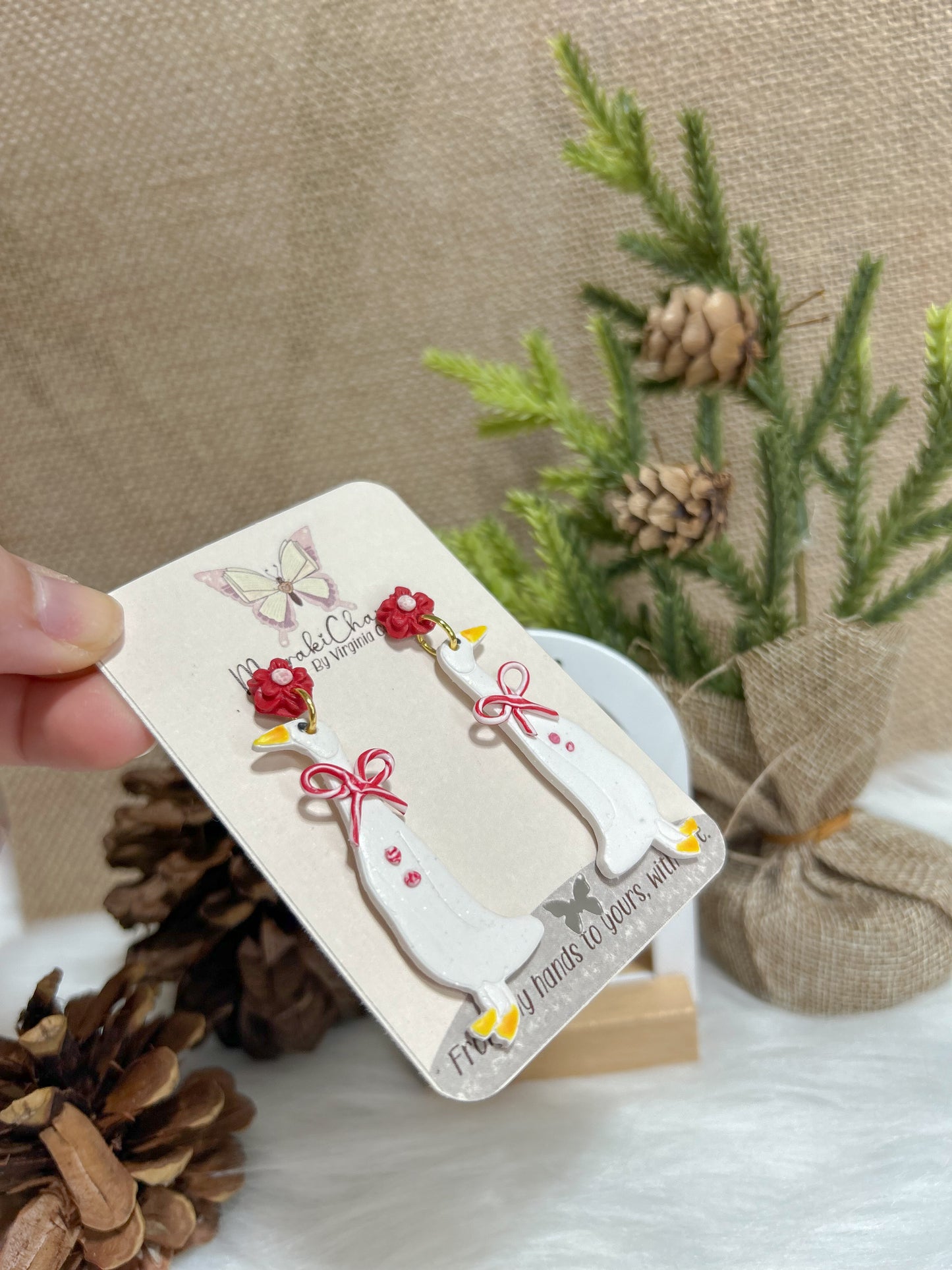 Geese Dangle Earrings