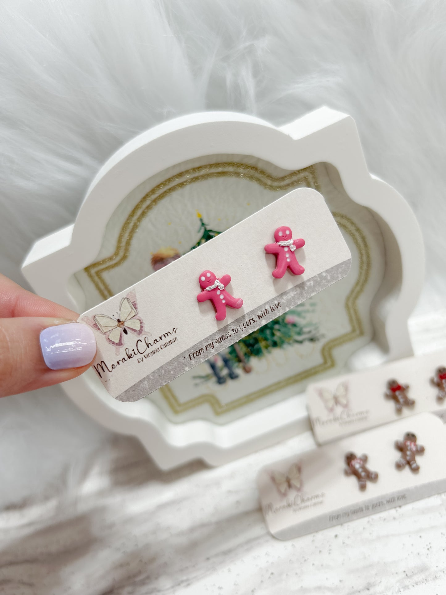 Gingerbread man stud