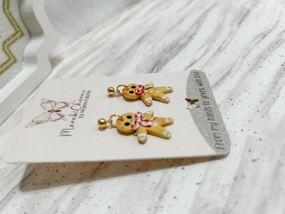 Gingerbread man Dangle Earrings