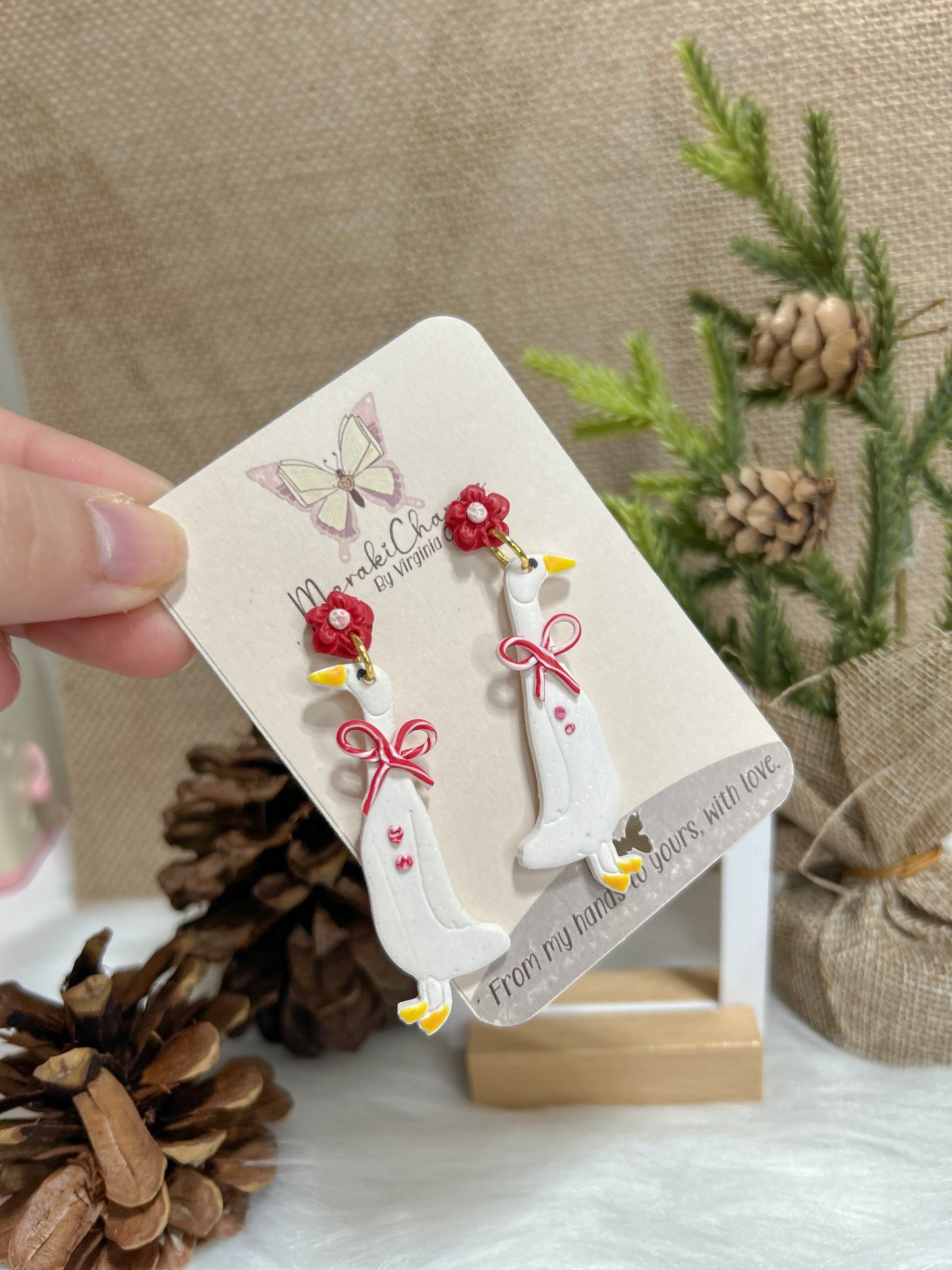 Geese Dangle Earrings