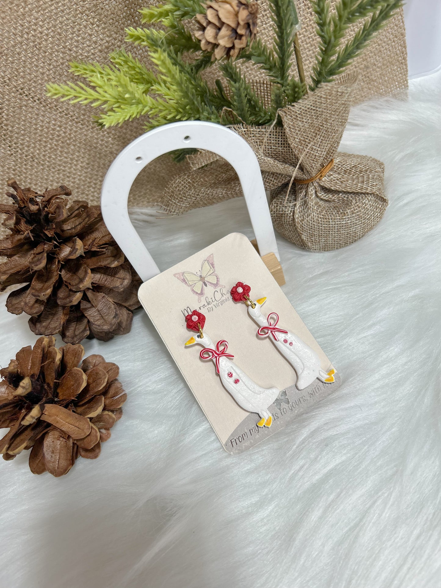 Geese Dangle Earrings