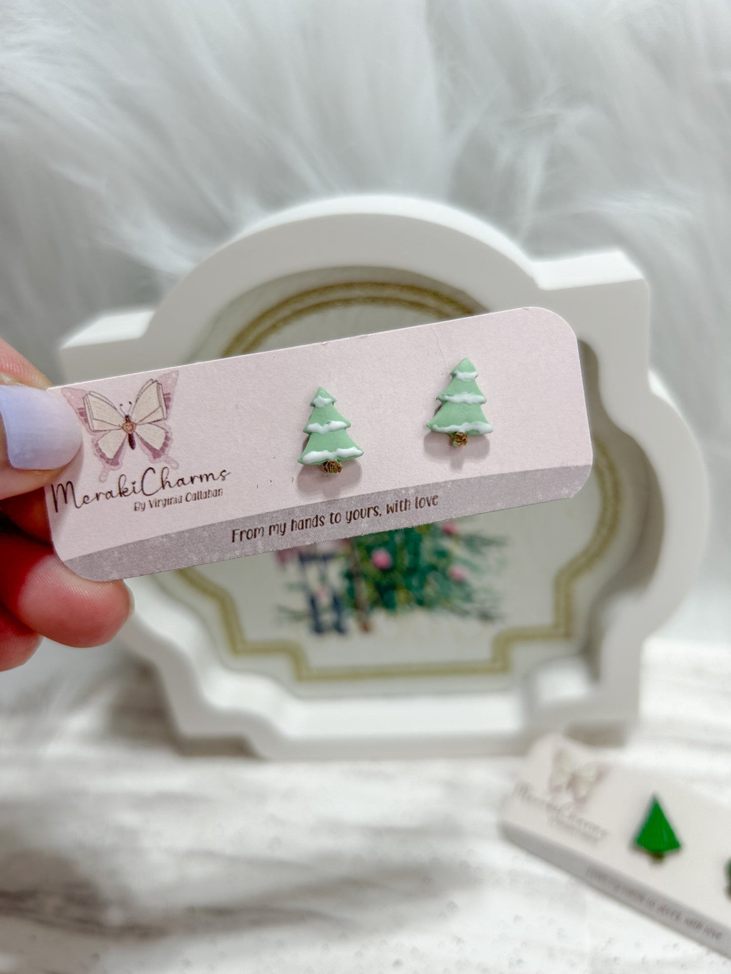 Christmas trees stud earrings