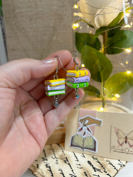 Book Vibrant Dangle Earrings