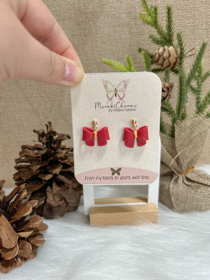 Christmas Bows dangle earrings