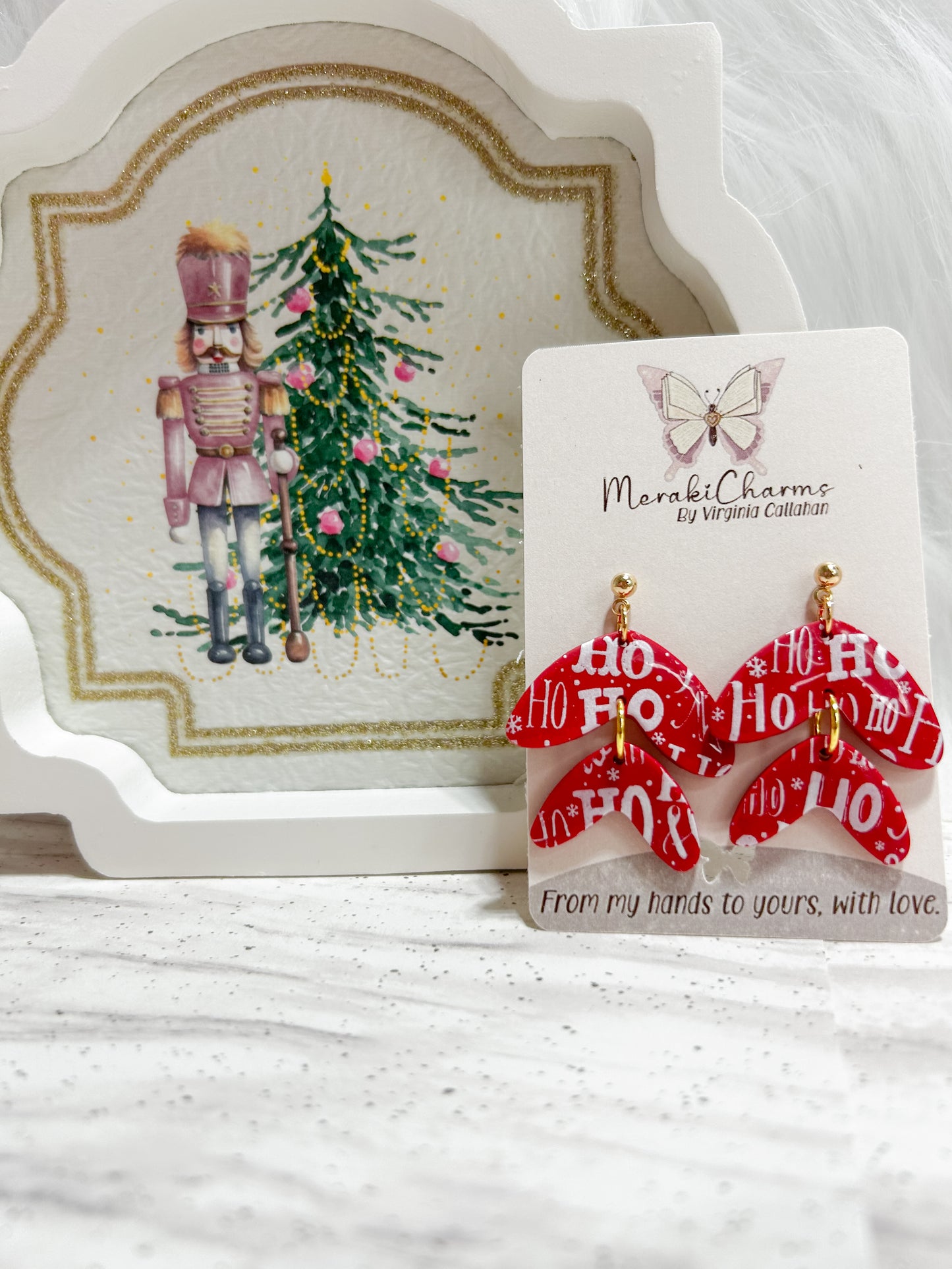 Red Hohoho Dangle Earrings