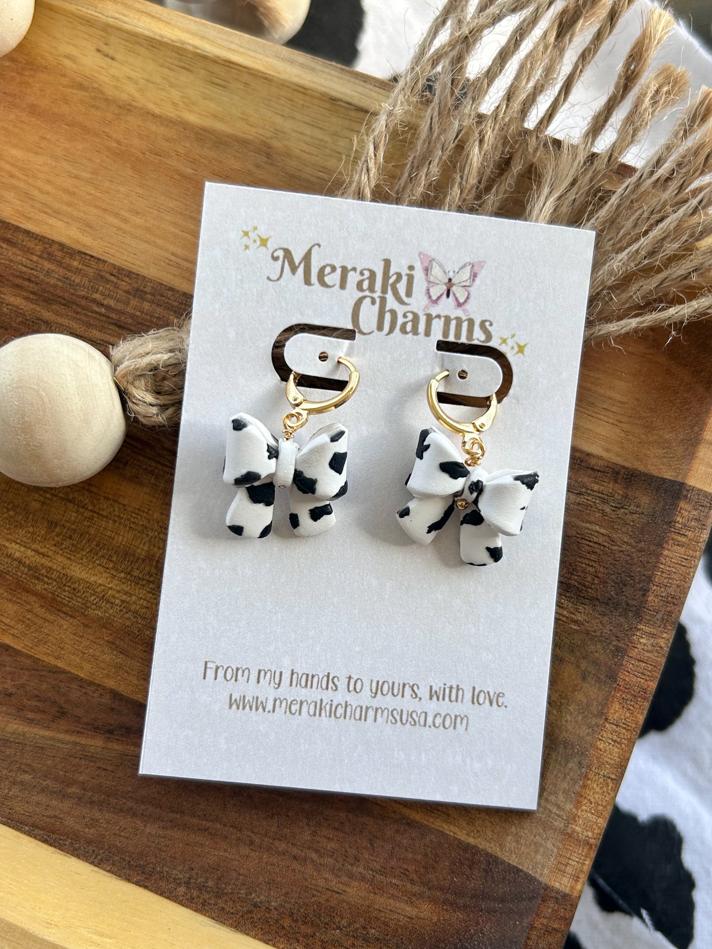 Cow Print Bow