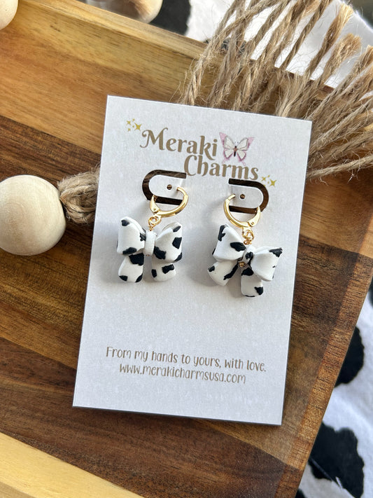 Cow Print Bow