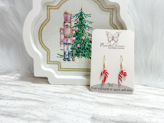 Candy Cane Dangle Earrings