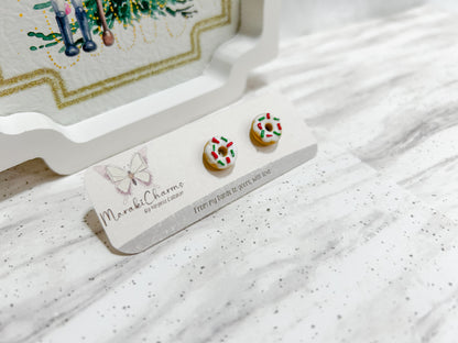 Christmas Donuts stud earrings