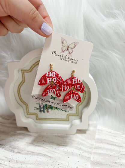 Red Hohoho Dangle Earrings