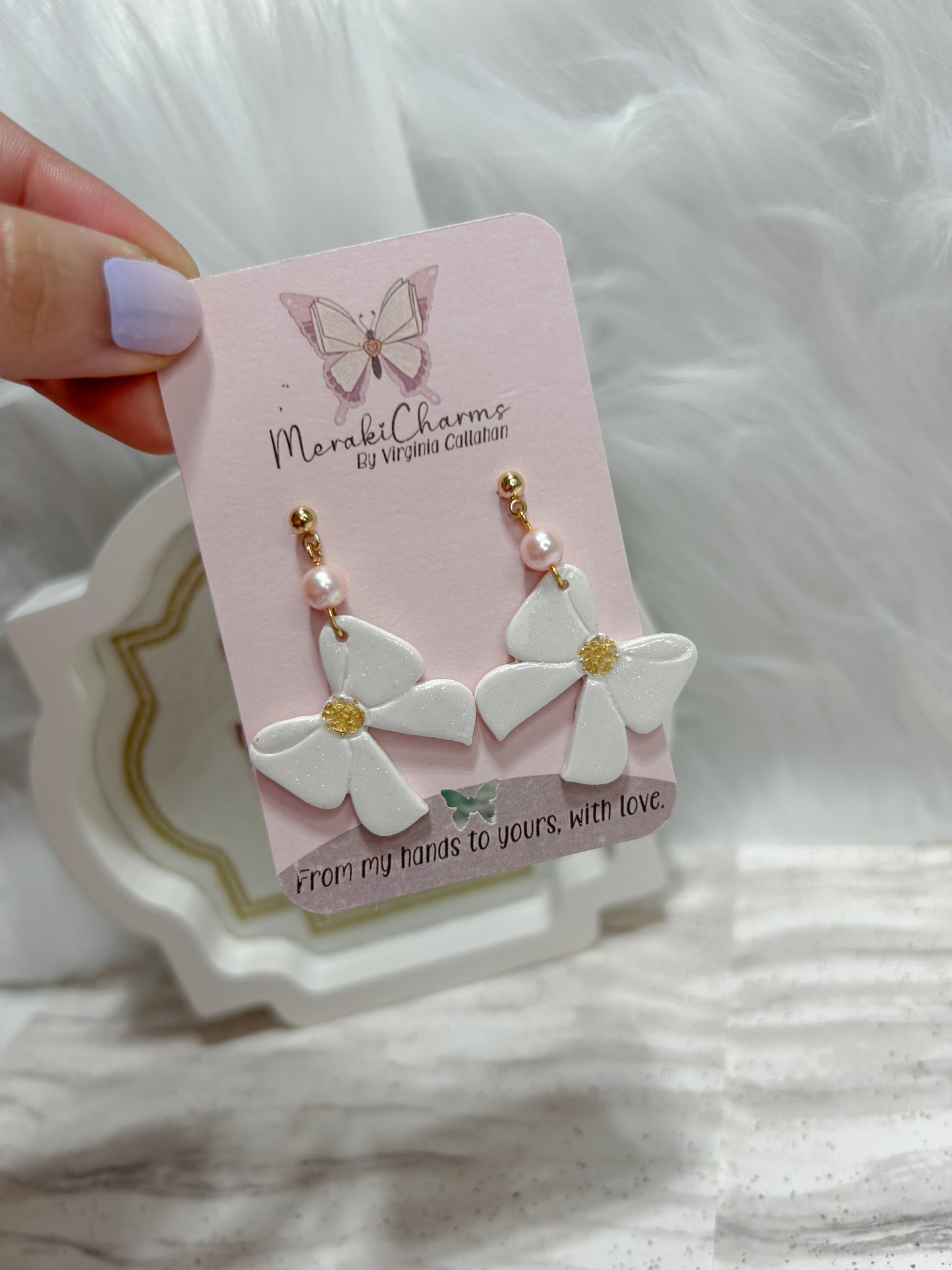 Red Bows Dangle Earrings