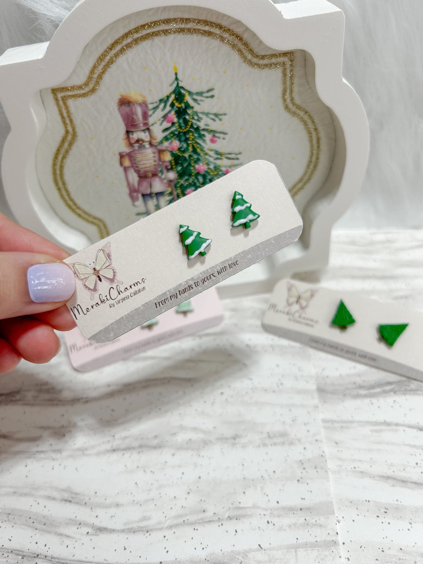 Christmas trees stud earrings
