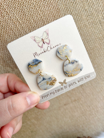 Marble Organic Dangle Earrings