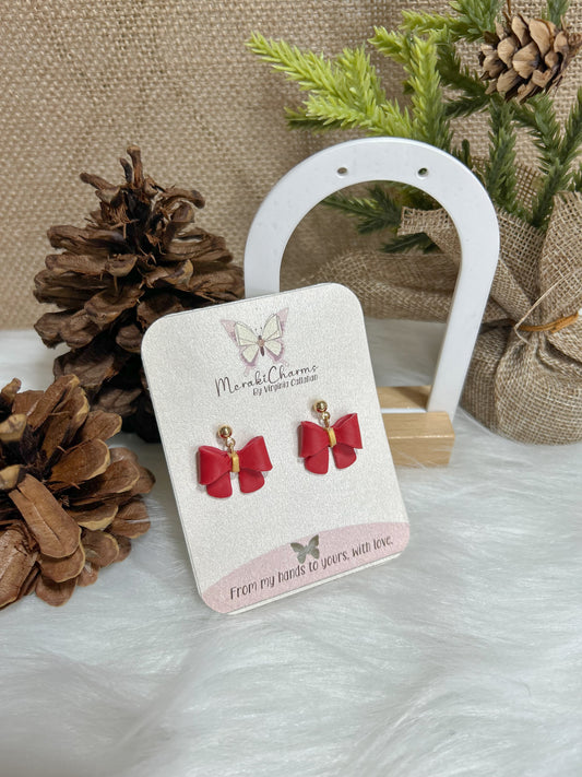 Christmas Bows dangle earrings