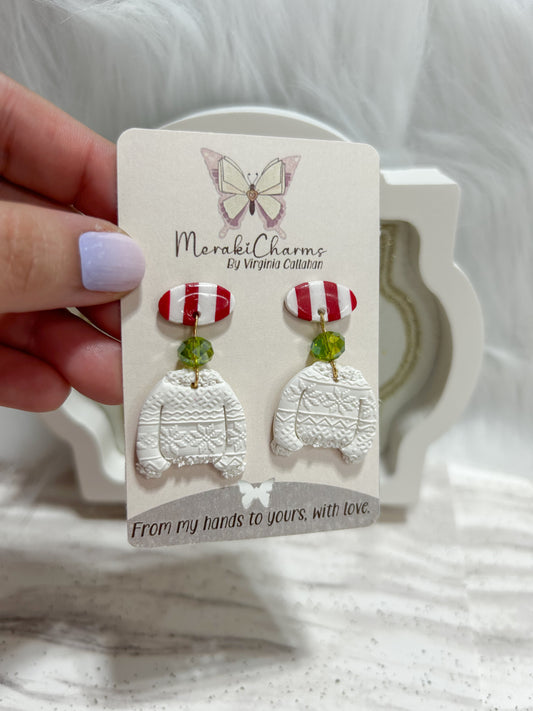 Christmas Sweater Dangle Earrings