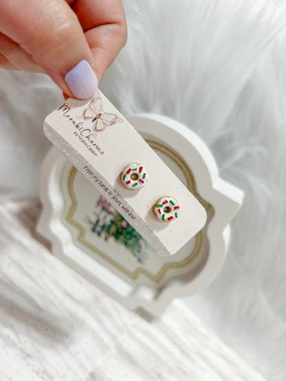 Christmas Donuts stud earrings