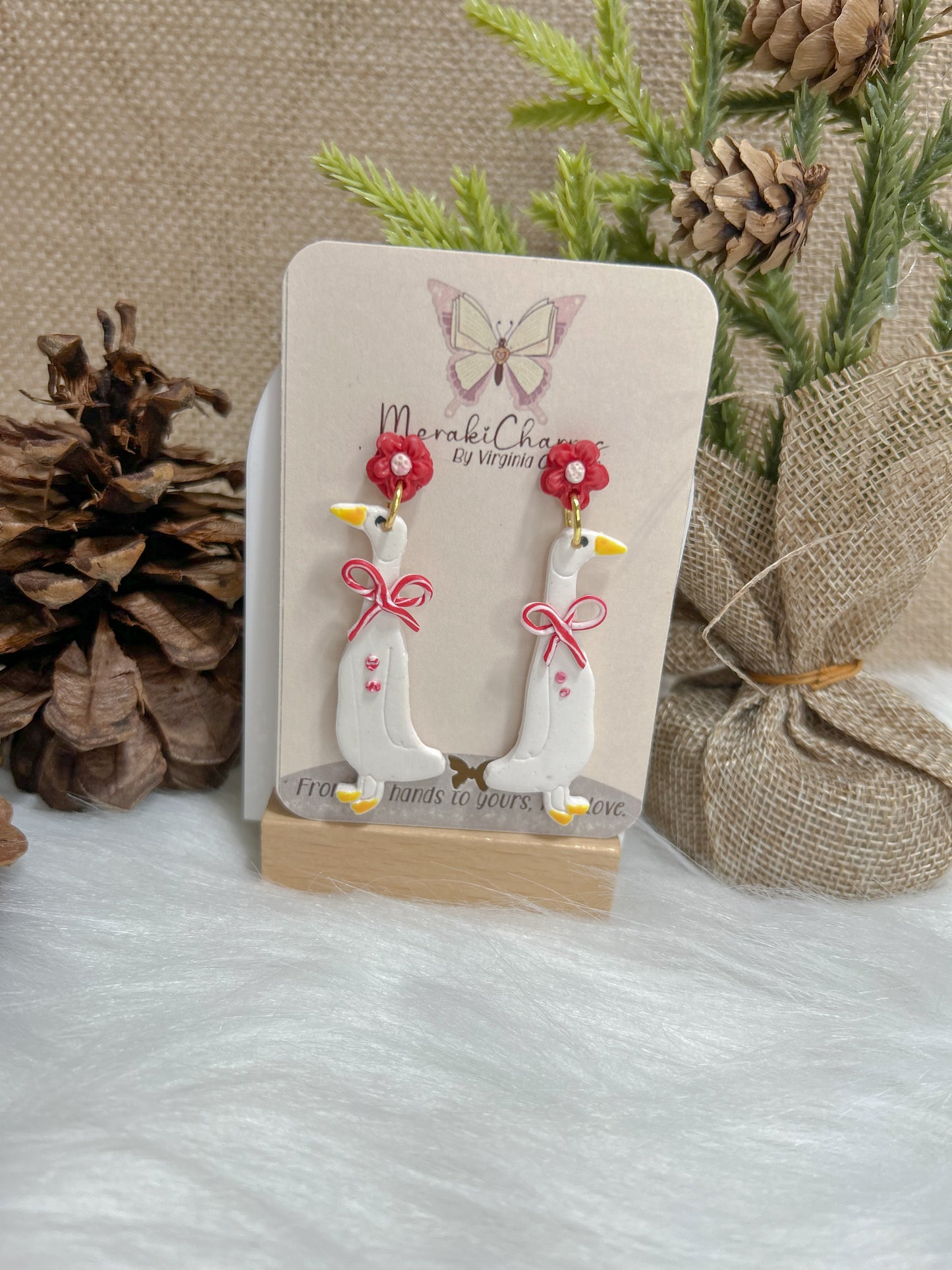 Geese Dangle Earrings