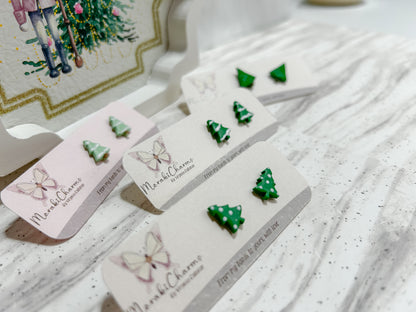 Christmas trees stud earrings