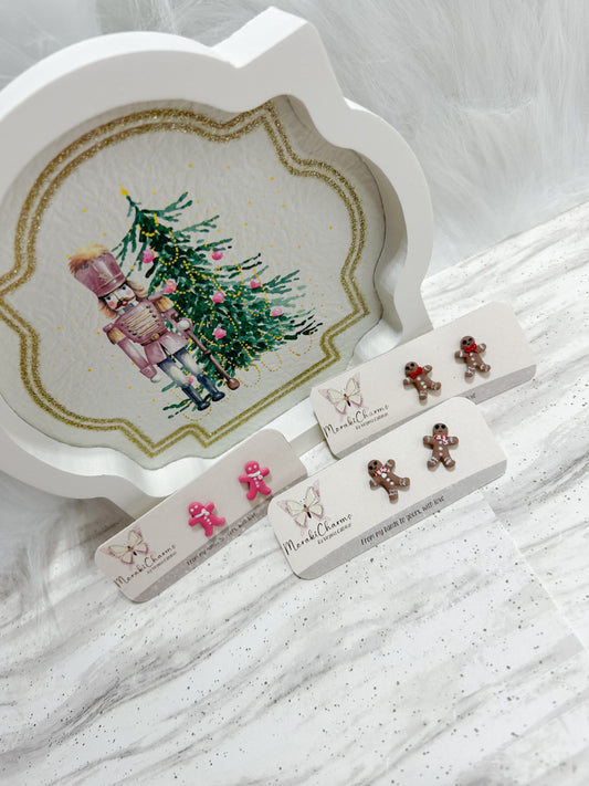 Gingerbread man stud