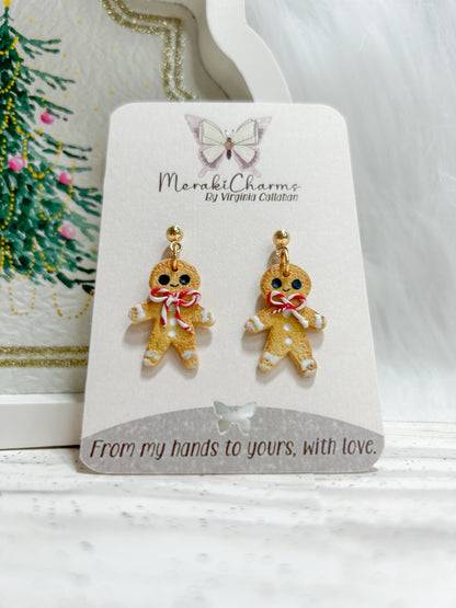 Gingerbread man Dangle Earrings