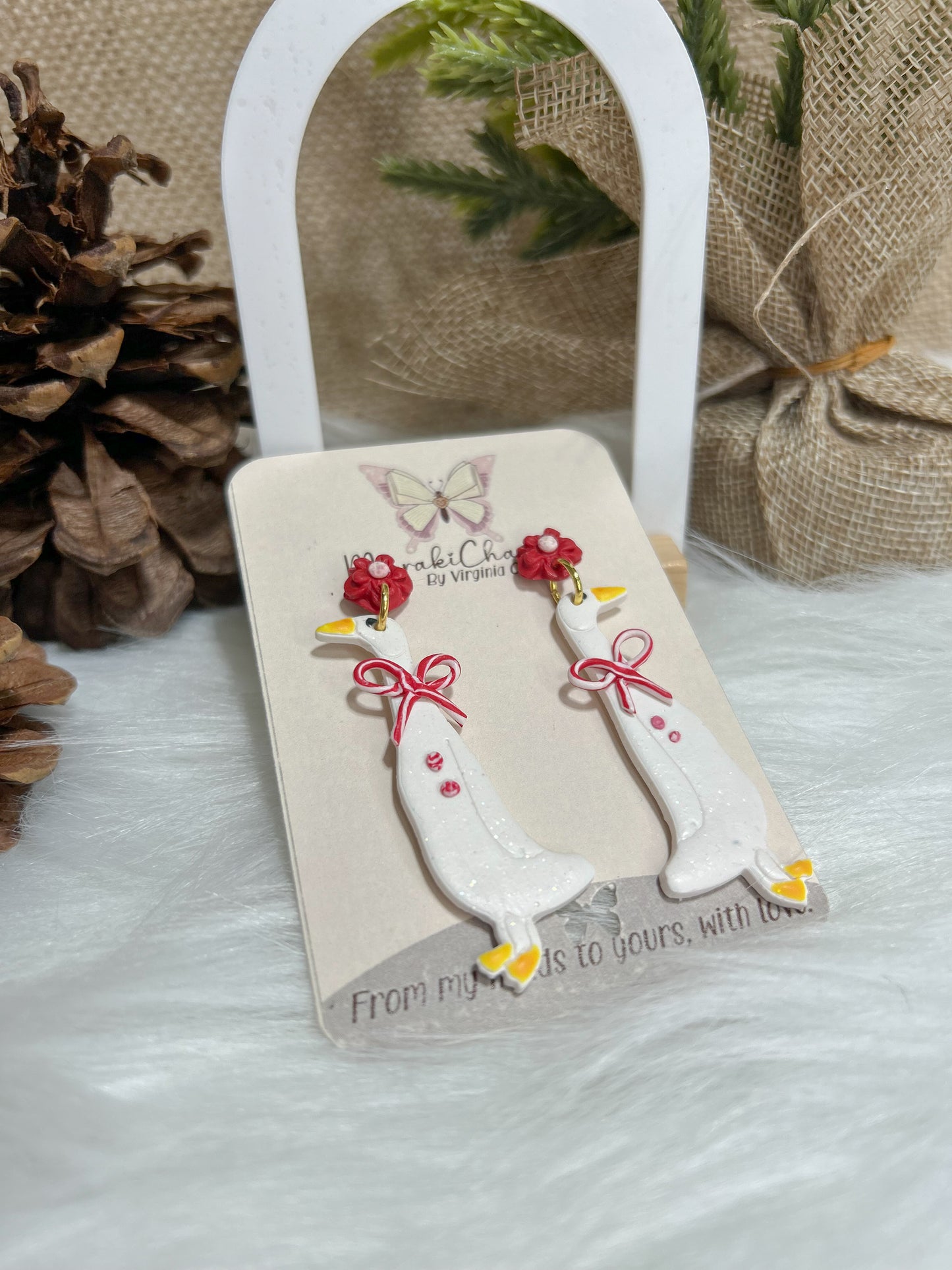 Geese Dangle Earrings